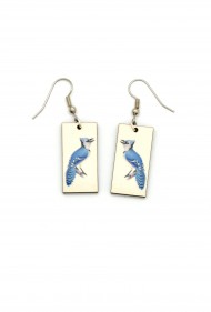 Blue Jay Earrings